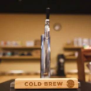 Cold brew coffee on nitro tap