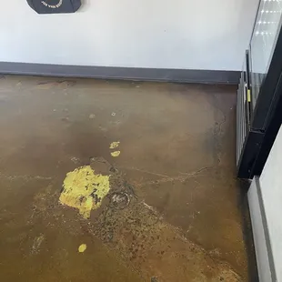 The floor by the register