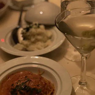 Free side of pasta, dirty martini and truffle mashed potatoes