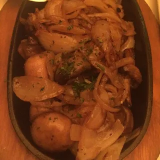 Sauted Button Mushrooms and Onions
