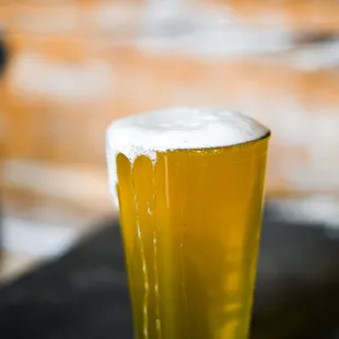 a glass of beer