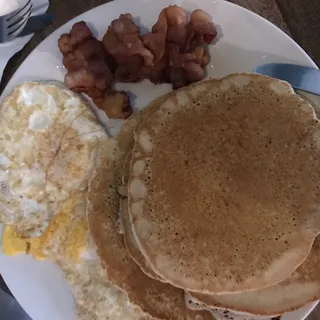 Buttermilk Pancakes and Egg with Bacon