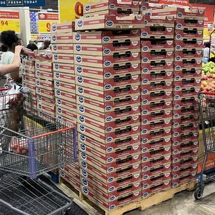 Stack 'em high &amp; let 'em fly. 99cent strawberry