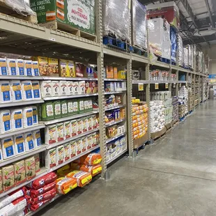 shelves of food