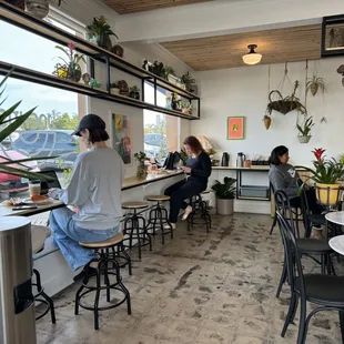 lots of inside and outside seating