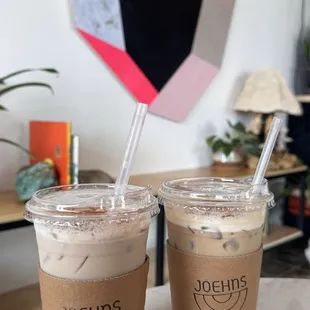 Iced chai latte and dirty chai