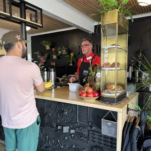 coffee, pastries, &amp; fruit; sweet neighborly service :-)