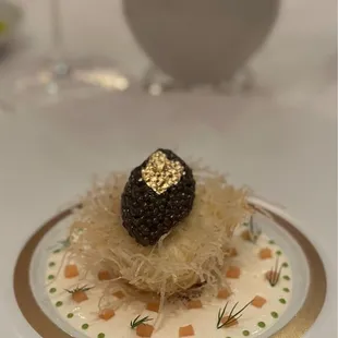 Caviar and egg
