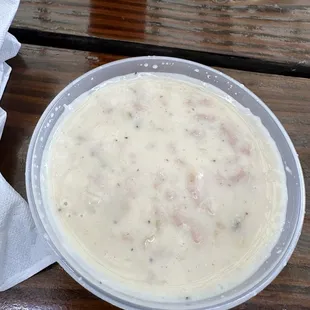 New England clam chowder