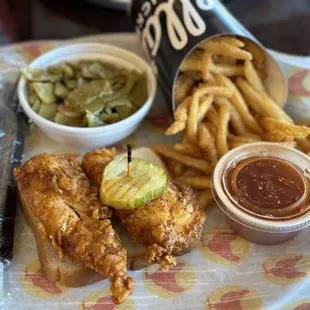 Lunch Special w/ Green Beans and Crispy-Thin Fries.