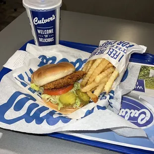 Culver's meal that I had instead of my "free meal" since I wasn't on the "VIP List" and nobody knew who the Christina H. was.