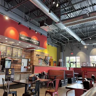 the inside of the restaurant