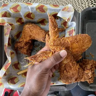 Feathers all over this disgusting chicken! Yuck