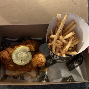 3pc Tenders, fries. Tummy