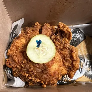 a box of fried chicken