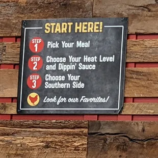 The process for ordering.