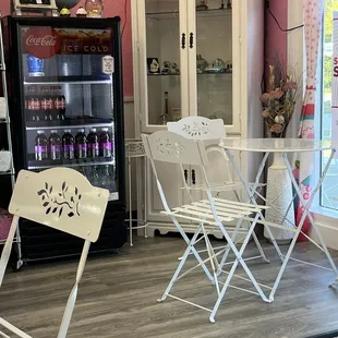 Cute decor and seating