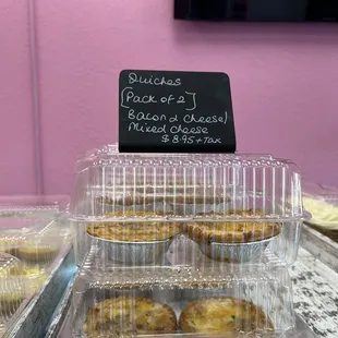 Quiche and other items to go