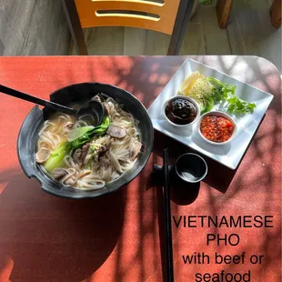 VIETNAMESE PHO   with beef or seafood