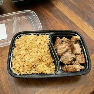 Steak and fried rice