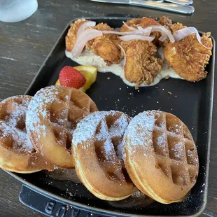 Chicken and waffles