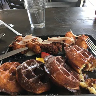 The outstanding chicken and waffles