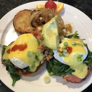 Spinach Avocado Benedicts