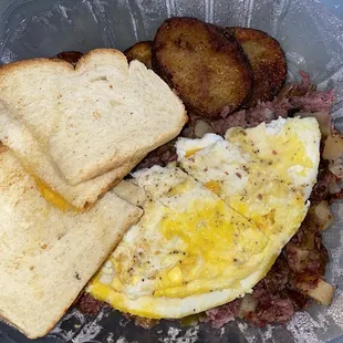 Corned Beef Hash and Eggs