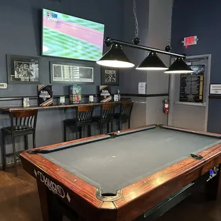 Pool table inside