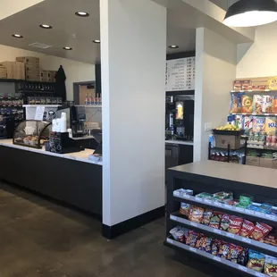 the inside of the store
