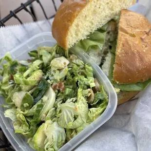 Joe's Chicken Salad Sandwich with Shaved Brussel Sprouts