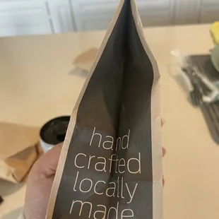 hand crafted locally made bag