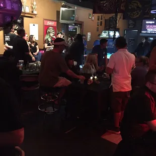 customers at the bar