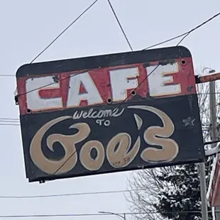 Sign outside