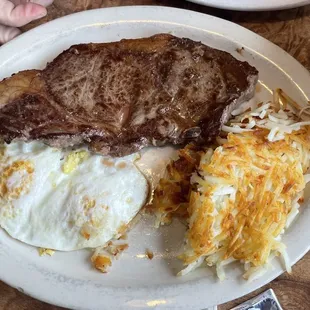 8 oz. New York Strip and Eggs