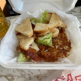 To go order and it&apos;s just thrown together carelessly. Supposed to be &quot;club sandwich&quot;.