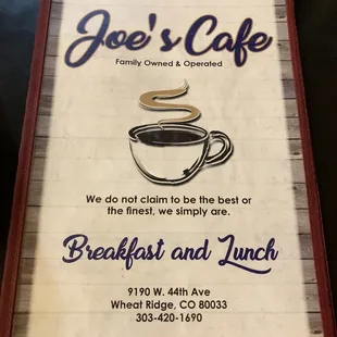 The main menu