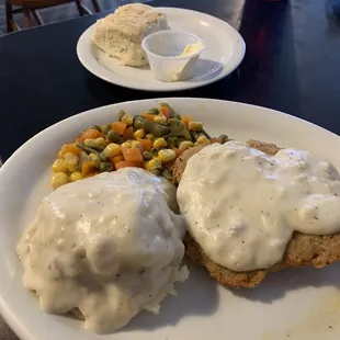 Chicken Fried Steak Lunch (sub Biscuit instead of Texas Toast)