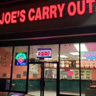 the front of the store