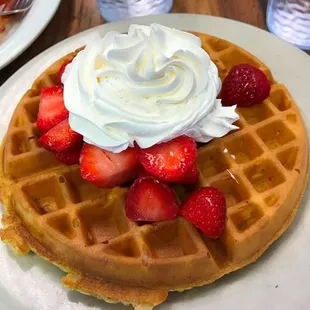 food, waffles
