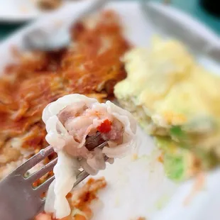 Inside look of the wonton