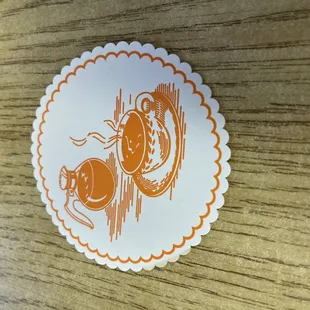 a sticker of two cats