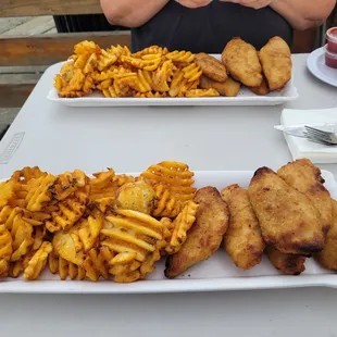 Giant Fish and chips platter.