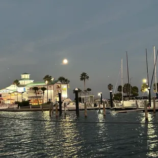 The restaurant from our sail boat. The other side of the restaurant see the open ocean