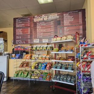 A huge menu and almost any chip you would want in a deli (sorry kids, no hot anything). Chicken salad varieties are awesome.