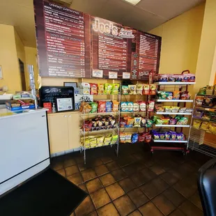 the inside of the store