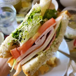 turkey club on rye