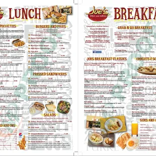 Joe&apos;s Brand New Menu!