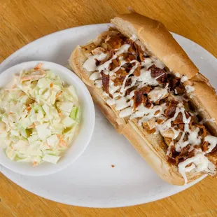 New Orleans Chicken and homemade cole slaw