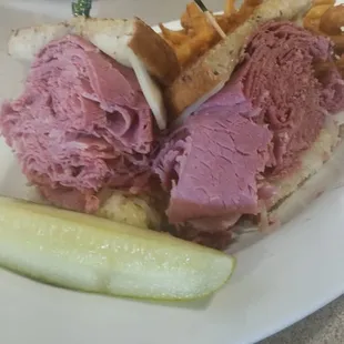 Our fantastic corned beef sandwich.